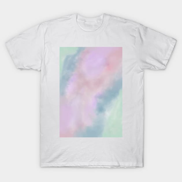 Pastel tie dye design pattern patchwork T-Shirt by system51